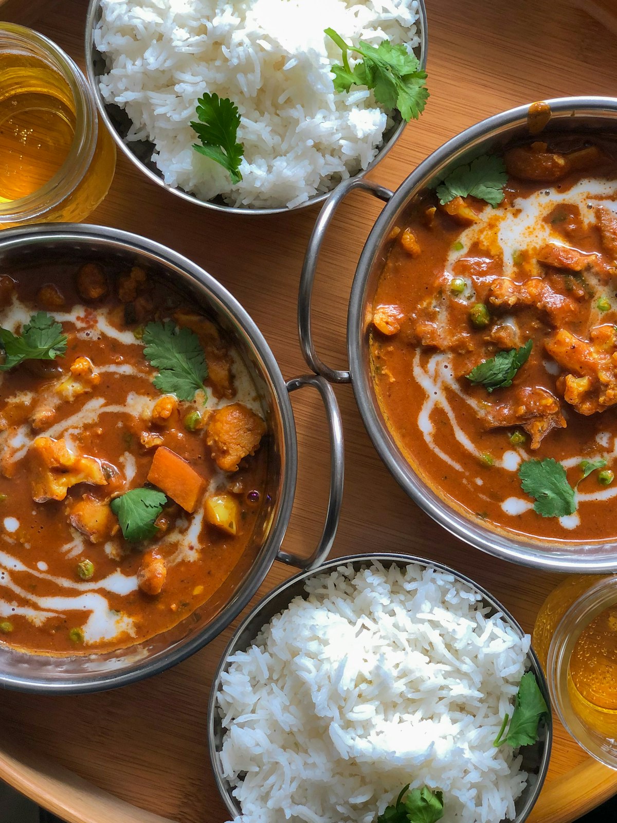 Vegetable curry with rice